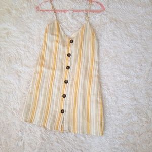 Olivaceous stripped summer mini dress